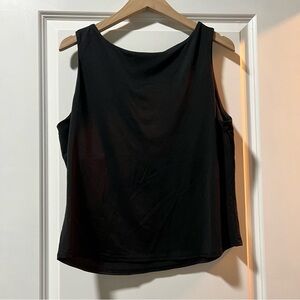 New York & Company Women’s Satin Feel Tank Top Size XL Very Black Poly Blend